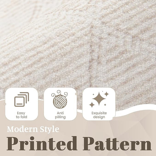 5x7 Area Rugs Living Room: Washable Boho Geometric Moroccan Rug Neutral Modern Farmhouse Indoor Soft Non Slip Ultra Thin Printed Pattern Carpet for Dining Room Bedroom Nursery Home (Beige, 5'x7')