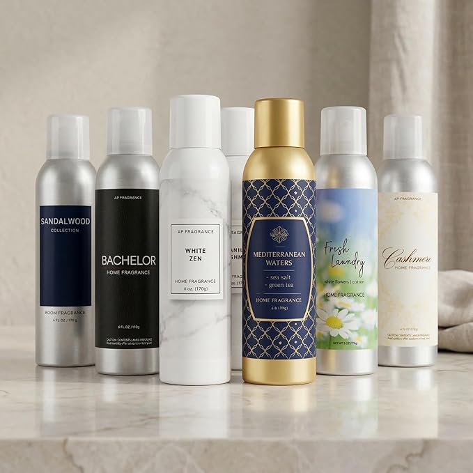 Room Fragrance Air Freshener Spray Concentrated Bathroom, Kitchen, Car, or Office Deodorizer, U.S.- Made by AP Fragrance (Bachelor)