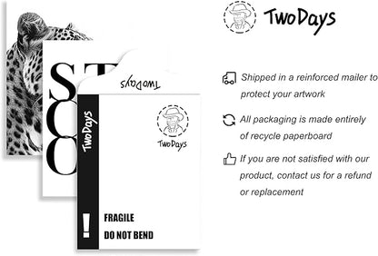 TwoDays Stockholm Style Room Decor for Women, Chic Trendy Wall Art for Living Room Aesthetic, Luxury Fashion Posters for Home Bedroom Apartment Dorm (8" X 10", Set of 6, Black Framed)