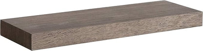 Kate and Laurel Bordeaux Gallery Wall Frame and Shelf Kit, Set of 10, Multicolored with Whitewash, Charcoal Gray, and Farmhouse Gray, Assorted Size Frames and Three Display Shelves