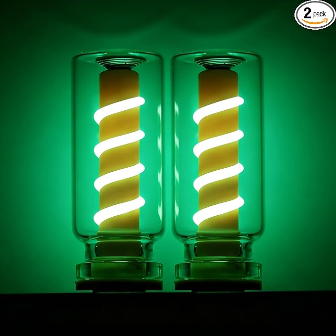 2PCS Touch Control Retro USB Night Light Dimmable Led Mood Lamp Plug in USB Mini LED Bulbs Small Ambient Lighting for Car, Camping, Gift, Party, Holiday Decoration, Bedroom, Desktop (2, Green)