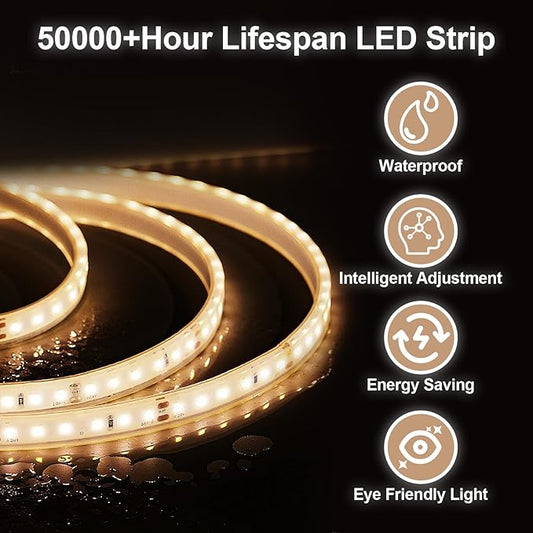 BEAUTYPEAK 40x40 LED Round Bathroom Mirror with Lights, Anti-Fog, Dimmable, Backlit + Front Lit, Lighted Bathroom Vanity Mirror for Wall, 3 Colors, Memory Function, Tempered Glass, Shatter-Proof