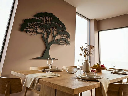 Vailla Tree of Life Decor 3D Wall Art Woonden Wall Hanging Modern Wall Home Decoration 3D Textured Sculptures for Living Room Bedroom Office Dinnig Room 3 Panels Family Tree