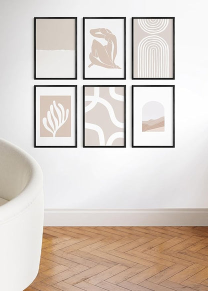 HAUS AND HUES 16x24 Black Metal Picture Frames - Features Premium Aluminum & Hanging Hardware, Shatterproof Plexiglass - Perfect for Home, Room, Office (16x24 in, Black, Set of 9)