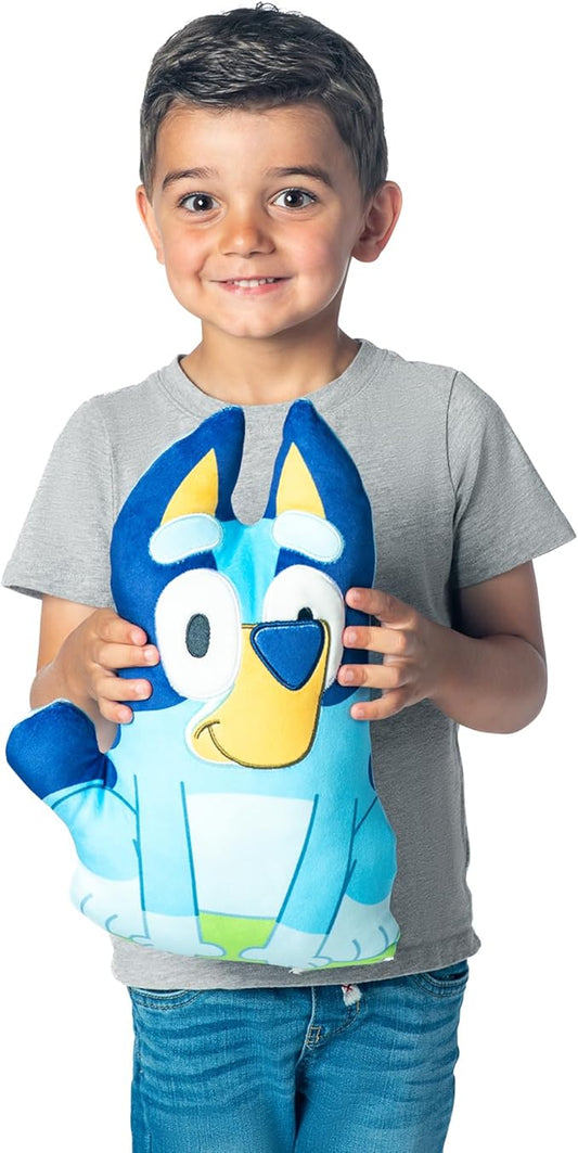 Northwest Bluey Happy Bluey Cloud Pillow 12" – Plush Kids Stuffed Toy, Cartoon Character, Bedroom Decor, Gift for Girls & Boys