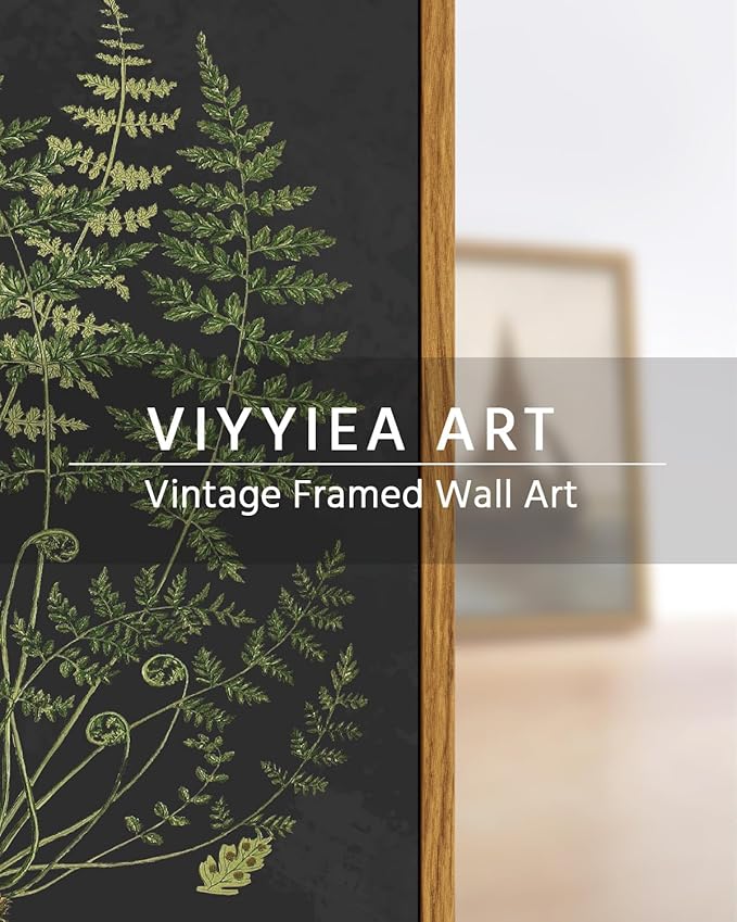 VIYYIEA Framed Canvas Wall Art Home Decor Aesthetic Minimalist Botanical Print Boho Pictures for Rustic Vintage Farmhouse Artwork Bedroom Bathroom House Decor Kitchen Wall Decor 8x10in