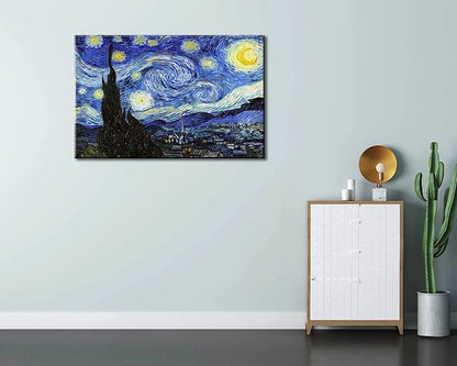 dgbtcart Starry Night, Vincent Van Gogh Canvas Wall art, Classic Paintings Reproduction Pictures Poster, Abstract Artwork Prints for Home Decor