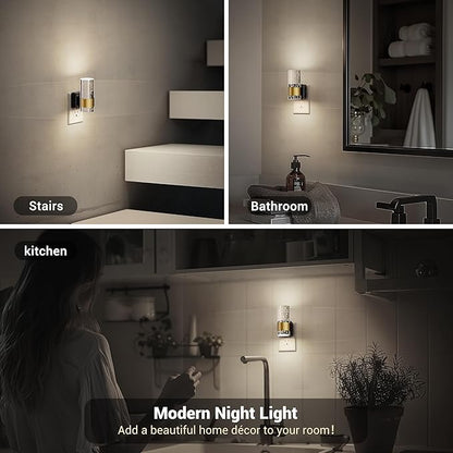 JandCase Night Light, Night Lights Plug into Wall, Dimmable LED Night Light with Adjustable Brightness, Automatic Night Lights Plug in with Auto Light Sensor, 5000K for Bathroom Hallway Decor-1 Pack