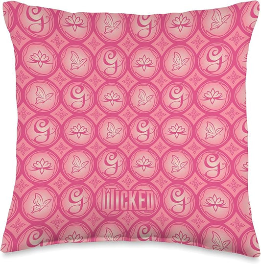 Wicked Glinda Icons All Over Print Throw Pillow