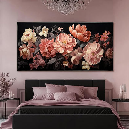 SDYA Large Wall Art Flowers Canvas Prints Home Decor Colorful Botanical Picture Bedroom Decor Aesthetic Paintings for Living Room Bathroom Office Decor 30x60 Inch