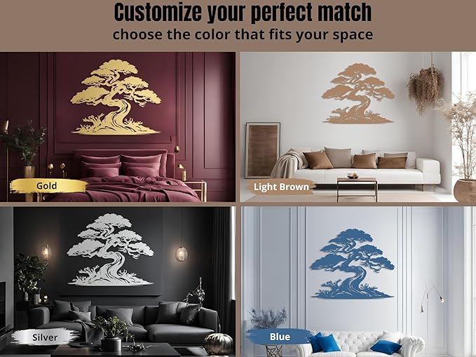 Vailla Tree of Life Wall Art Decor Set of 3 Wall Hanging Sculpture Modern Wall Home Decoration 3D Textured Sculptures for Living Room Bedroom Office Dinnig Room 3 Panels Family Tree Wall Hangings