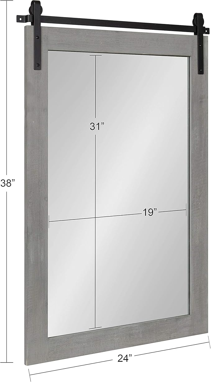 Kate and Laurel Cates Farmhouse Wall Mirror