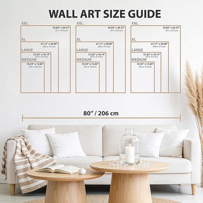 qmmp Modern Wooden Wall Sculptures - Set of 3 - Home Decor Accent - Large Wall Art for Living Room, Bedroom, Office - Easy Installation (Walnut, Medium - Direction)