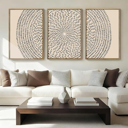 ANHUIB Large Jesus Wall Art 24x36 Inch Jesus Feeds The 5000 Canvas Wall Art Set of 3 Framed Christian Wall Decor Modern Abstract Art Print for Living Room Bedroom Office Home