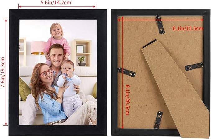 Giftgarden 6x8 Picture Frame Black 6 x 8 Photo Frames Bulk for Wall or Tabletop Display, 12 Pack