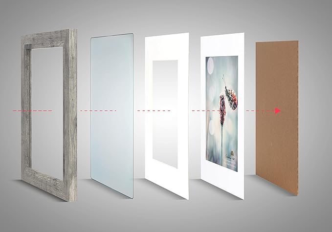 Grey 8x10 Picture Frame set of 3,Display 8x10 without Mat or 5x7 with Mat Wall Gallery Photo Frames