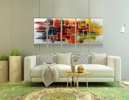 Yihui Arts Abstract Metal Wall Arts Hand Crafted Aluminum Artwork Large Modern Wall Accent for Living Room Bedroom Kitchen Decor