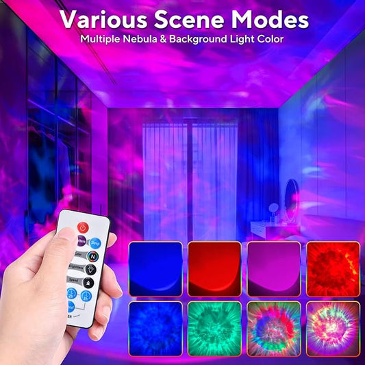 Galaxy Projector for Bedroom, Galaxy Light Projector Led Lamp with Remote & Timer, Night Light Gifts for Kids,Room Decor/Birthdays/Christmas/Party/Tiktok Live, Black Color
