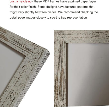 LUCKYLIFE Picture Frame Set 10-Pack, Gallery Wall Frame Collage with 8x10 5x7 4x6 Frames in Distressed White Finishes