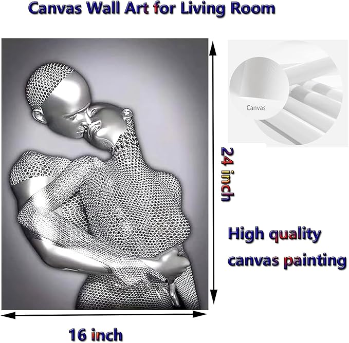 ZMURED 3D Wall Art Decor Artwork Figure Statue Modern Art Canvas Painting,Large Wall Art for Bathroom Bedroom
