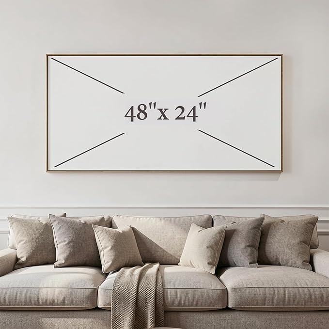 Wall Art Tree of Life Abstract Modern Artwork Blue Teal Tree Canvas Painting for Bedroom Living Room Office Large Decor 24"x48" with Framed