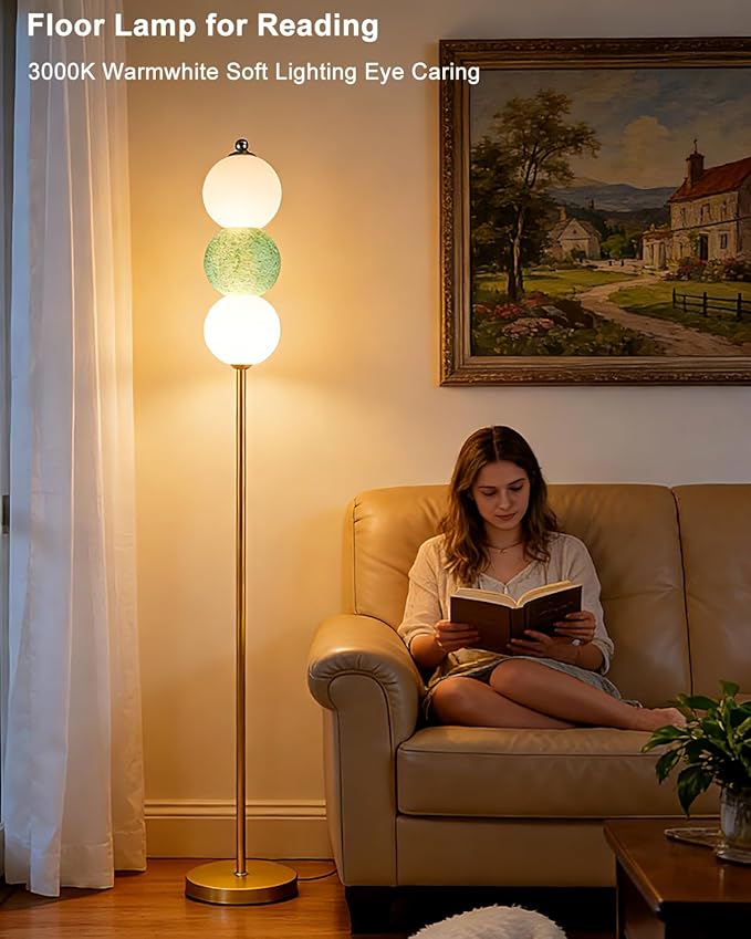 Lightdot RGB Floor Lamp with Touch Control, Dimmable Globe Modern Standing Lamp, RGB&3000K Color Changing LED Floor Lamp Ambient Lighting, Blue Tall Lamp for Living Room Bedroom Gaming Corner Decor