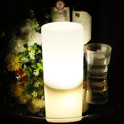 Cylinder Shape Color LED Mood Lamp,WONFAST Rechargeable Dimmable Night Light with Remote Control 16 Dimmable Colors 4 Effects for Kids and Adults,Ambient Decorative Party Lighting (10 * 20cm)