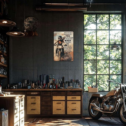 Women Motorcycles Metal Sign While On This Ride Called Life You Have To Take The Good With The Bad Signs Motorcycles Poster Wall Decor Home Garage Bedroom Man Cave Decor 12x16 Inch