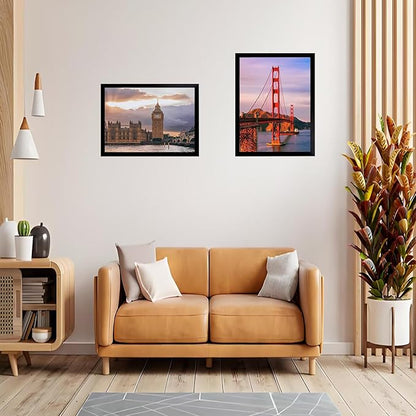 SESEAT 12x18 Picture Frame Black Set of 6, Display Pictures 12x18 Without Mat for Wall Mounting, Wall Gallery Poster Frames