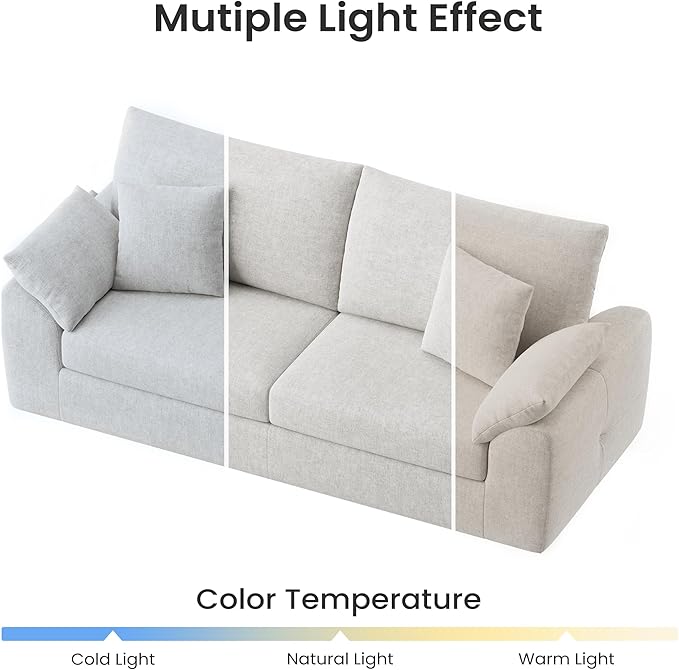89.8" Modern Loveseat Sofa for Living Room, Cloud Boneless Couches with 4 Pillows, Mid Century Loveseat couches for Small Place, No Assembly Required, Beige