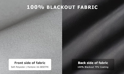 LazBlinds 100% Blackout Roller Shades, No Tools No Drill Cordless Blinds for Windows, Thermal Insulated UV Protection Privacy Window Shades for Bedroom (48''W x 72''H, Grey)