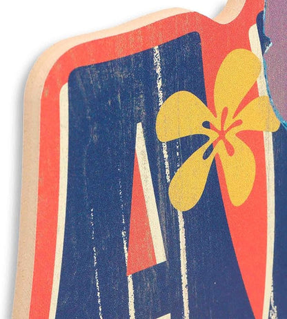 Open Road Brands Disney Lilo and Stitch Aloha Wood Wall Decor - Fun Tropical Stitch Sign for Kids’ Room or Beach House