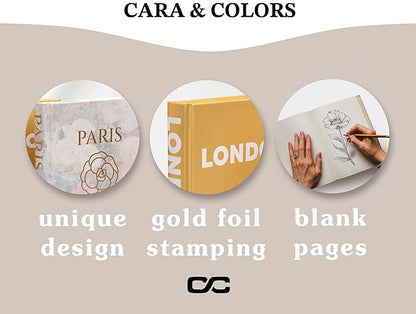 Decorative Books for Home - Shelf Decor Accents - Set of 3 - Modern Hardcover Book Stack - Matte Gold Coffee & Entry Table Decoration - Contemporary Display - Fashion Designer Dresser Aestethics
