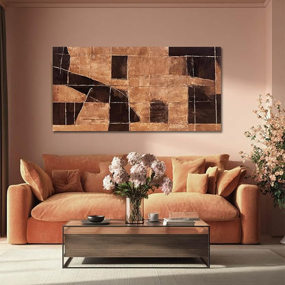 Modern Wall Art Gold Wall Artwork Line Artwork Decor for Dining Room Bedroom Office 24×48 Inch Posters for Room Aesthetic