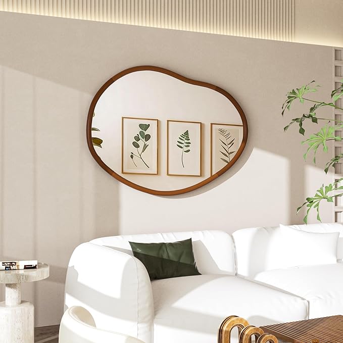 Irregular Wall Mirror Decorative Asymmetrical Mirror Abstract 43x30 inch