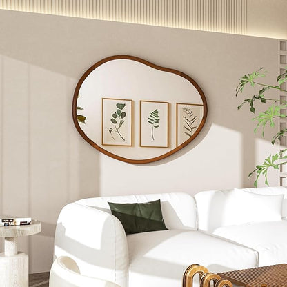Irregular Wall Mirror Decorative Asymmetrical Mirror Abstract 43x30 inch