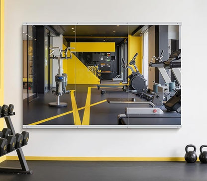 Home Gym Mirror - 48x24 Inch, 3PCS Frameless Tempered Glass Full Body Mirror for Wall Mount - Ideal for Yoga, Workout, Bedroom, Dance Studio (Silver)