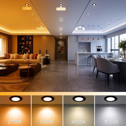 2 Inch LED Recessed Lighting, Dimmable Downlight 3W(35W Halogen Equivalent), CRI80, 2700K Ultra Warm White Ceiling Light with LED Driver(10 Pack)