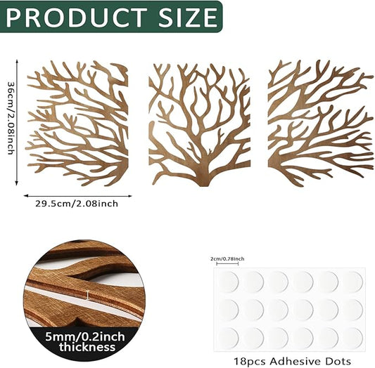 Tree of Life Wall Art Wooden Tree Life Wall Decor with Three Birds 12 Inch Round Family Tree Life Wall Hanging Plaque for Bedroom Living Room Kitchen Office Farmhouse Decor Indoor Outdoor (Tree of Life Wall Art - Wood Color)