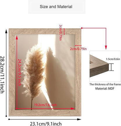 Framed Nature Wall Art Prints Canvas Art Wall Decor with FRAME Botanical Print Pictures Reed Dried Flower Plant Poster for Home Bedroom Living Room Decor (Withered Leaves Art, 8"x10" FRAMED)