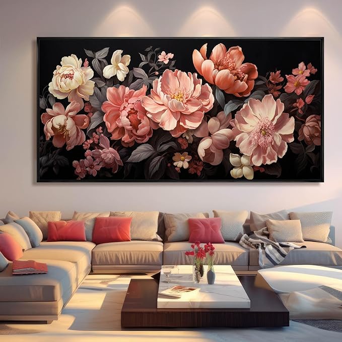 SDYA Modern Canvas Wall Print Botanical Wall Decor Large Wall Art for Dining Room 36"x70" Office Pictures Flower Artwork for Walls
