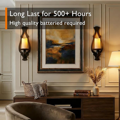 Homemory 3"x6" Flameless Candles, Outdoor Waterproof, Battery Operated LED Pillar Candles with Remote Control and Timer, Plastic, Long Lasting