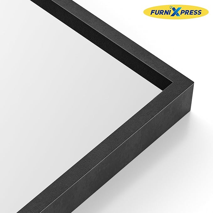 2-Pack Rectangle Bathroom Mirrors for Over Sink, 22"x30" Matte Black Frame Vanity Mirrors, Wall Mounted for Bathroom, Entryway or Living Room Decor