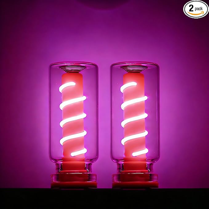 2PCS Touch Control Retro USB Night Light Dimmable Led Mood Lamp Plug in USB Mini LED Bulbs Small Ambient Lighting for Car, Camping, Gift, Party, Holiday Decoration, Bedroom, Desktop (2, Purple)