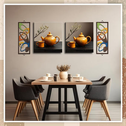 CroBlissful 2 Pcs Mid Century Wall Art Mid Century Modern Decor Elegance Wall Accents Wood Abstract Decor Geometric Panels for Interior Panel Wood Art for Home Living Room