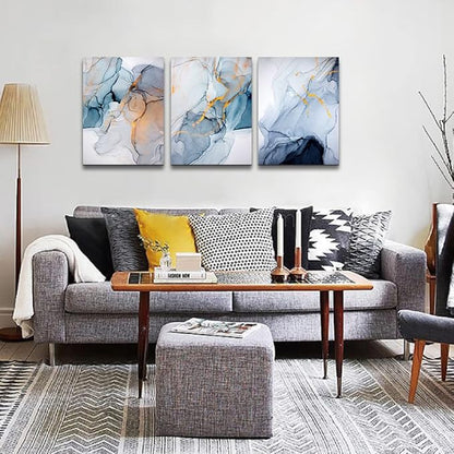 Canvas Wall Art For Living Room Abstract Wall Decor For Bedroom Modern Office Wall Decorations Ink Paintings Fashion Abstract Pictures Artwork Bathroom Canvas Art Prints Kitchen Home Decor 3 Piece