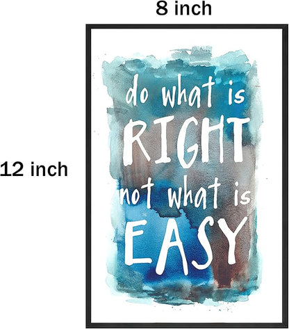 Set of 4 Framed Motivational Wall Art Inspirational Quote Watercolor Phrase for Living Room Decor, Canvas Painting Posters Print Pictures for Office Bedroom Home kitchen Decoration