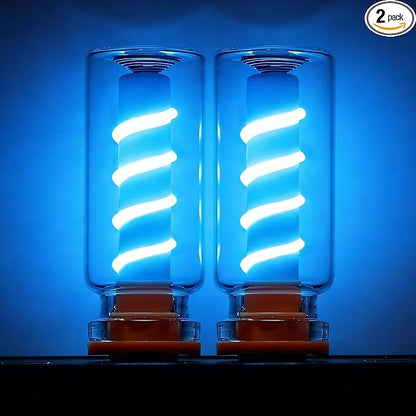 2PCS Touch Control Retro USB Night Light Dimmable Led Mood Lamp Plug in USB Mini LED Bulbs Small Ambient Lighting for Car, Camping, Gift, Party, Holiday Decoration, Bedroom, Desktop (2, Blue)