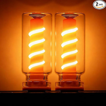 2PCS Touch Control Retro USB Night Light Dimmable Led Mood Lamp Plug in USB Mini LED Bulbs Small Ambient Lighting for Car, Camping, Gift, Party, Holiday Decoration, Bedroom, Desktop (2, Warm white)