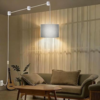 2pcs Plug in Pendant Light, Hanging Lamp with RGB Smart Bulb, Hanging Lights with Plug in Cord Hanging Lights for Bedroom Kitchen Living Dining Room Light Fixture